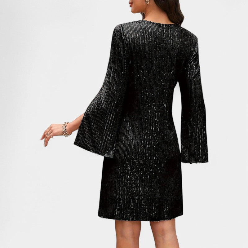 Robe Femme Tunique à Sequins Design Raffiné en Polyester 6