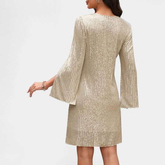 Robe Femme Tunique à Sequins Design Raffiné en Polyester 7