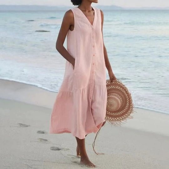 Robe Femme V-Ausschnitt Moderne 2