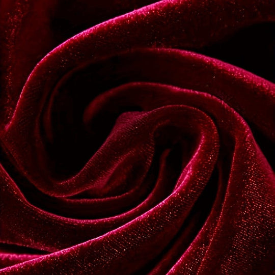 Robe Femme Velours Asymétrique Rouge Robe de Soirée 4