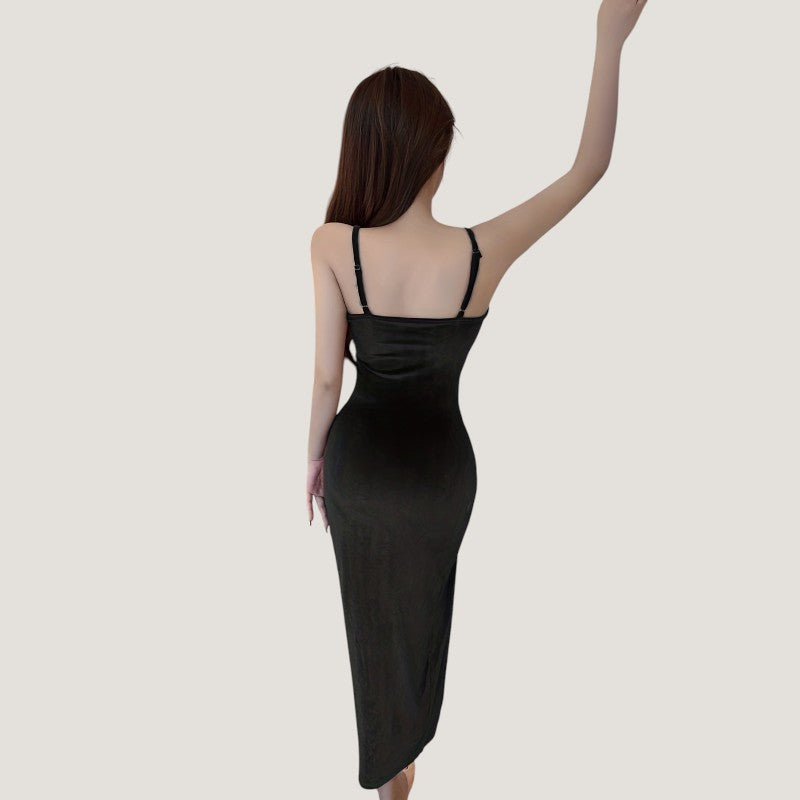Robe Femme à Fente et Fronces Bodycon en Polyester 5
