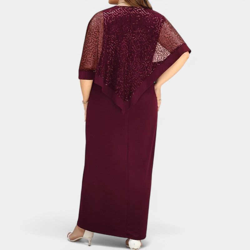 Robe Femme à Sequins Manches Batwing Printemps 2