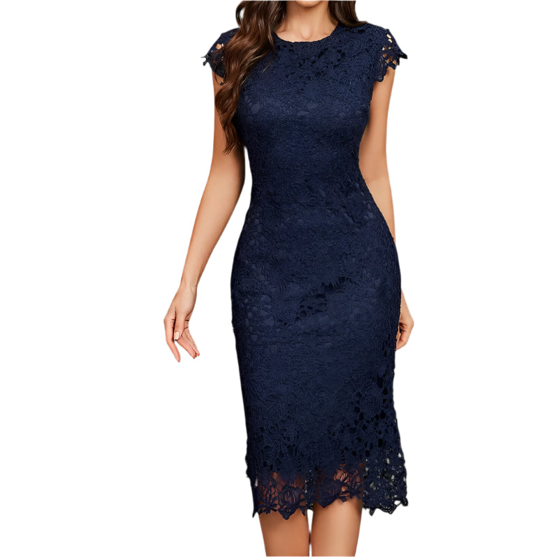 Robe Femme en Dentelle Chic Sans Manches 0