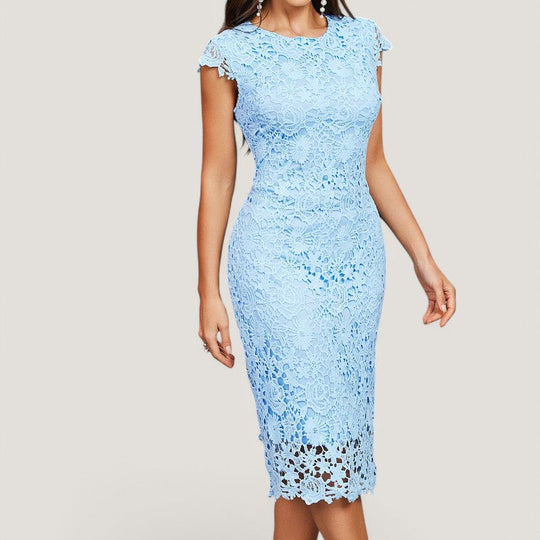 Robe Femme en Dentelle Chic Sans Manches 3
