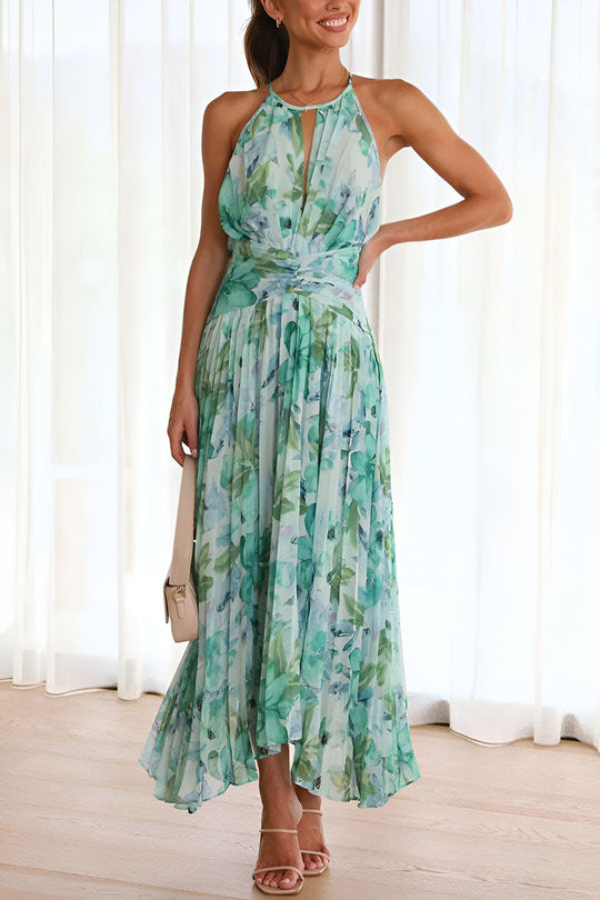 Robe Fleurie Élégante Femme en Polyester pour Soirée 1