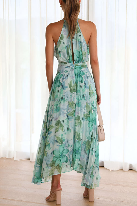 Robe Fleurie Élégante Femme en Polyester pour Soirée 3