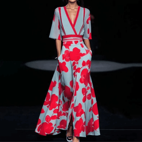 Robe Fleurie pour Femmes Style Élégant en Polyester 1