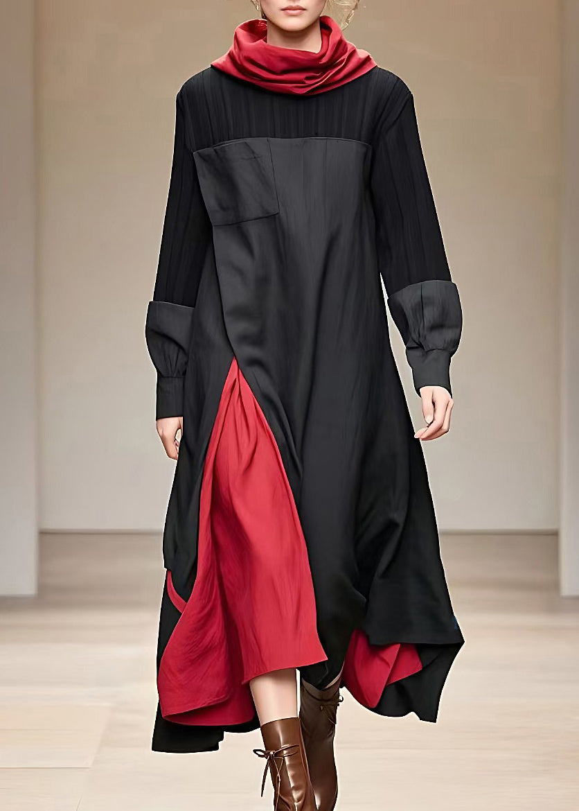 Robe Longue Ample à Col Roulé pour Femme 1