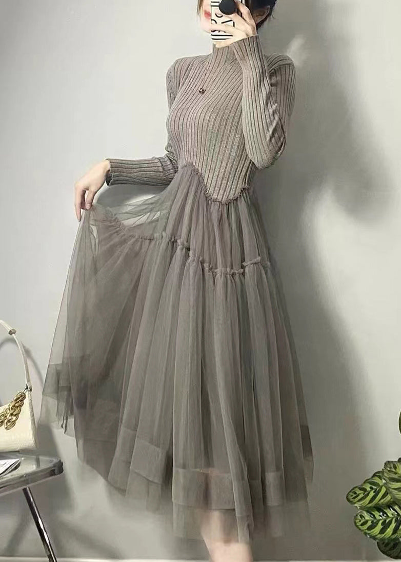 Robe Longue Asymétrique en Tulle pour Femme 3
