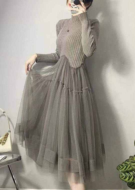 Robe Longue Asymétrique en Tulle pour Femme 3