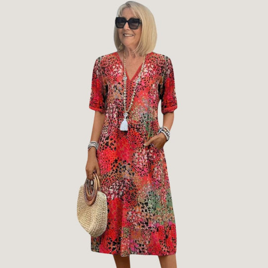 Robe Longue Femme Bohème Fluide Tissu Léger Drapé 4