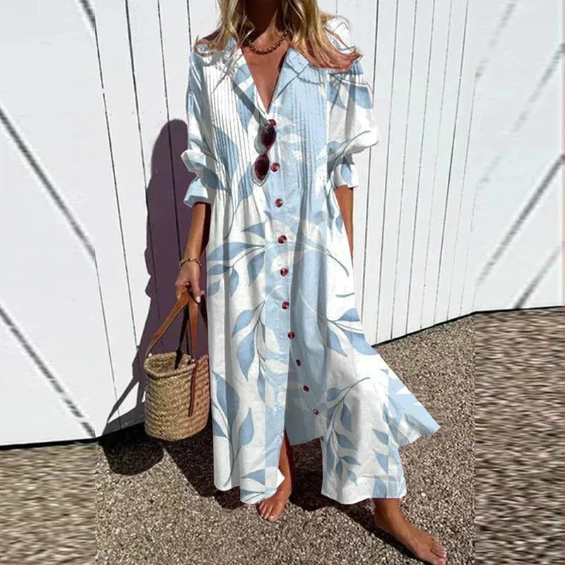 Robe Longue Femme Bohème Maxi Été Aérienne avec Motifs Delicats 4