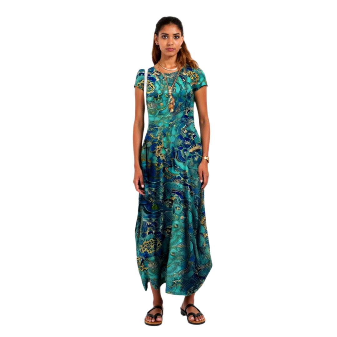Robe Longue Femme Chic Tissu Léger Maxi Été 0
