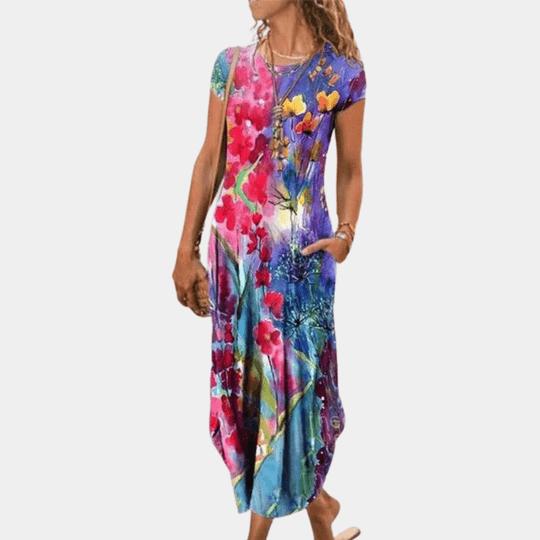 Robe Longue Femme Chic Tissu Léger Maxi Été 2