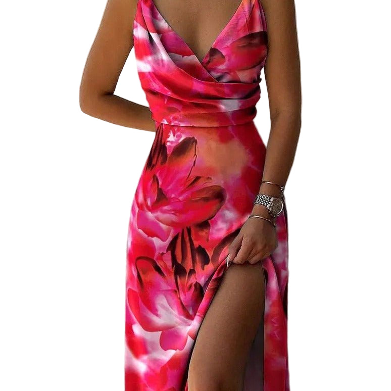 Robe Longue Femme Chic en Tissu Luxueux pour Soirée 0