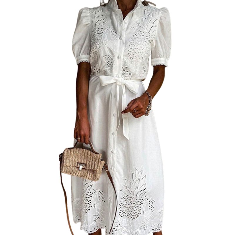 Robe Longue Femme Confortable Été Polyester Aérien