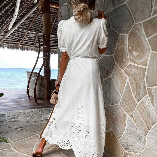 Robe Longue Femme Confortable Été Polyester Aérien 1