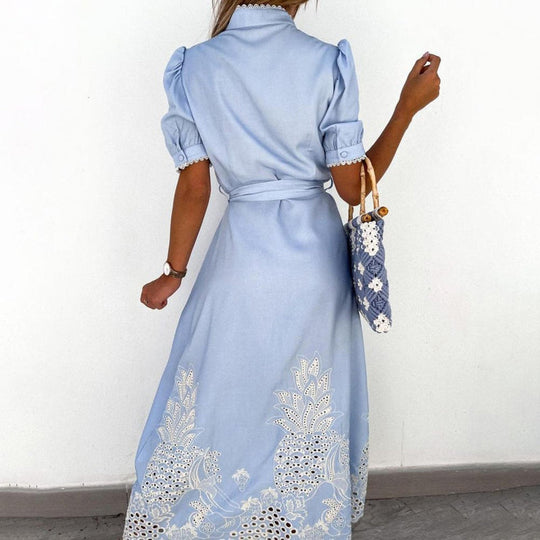 Robe Longue Femme Confortable Été Polyester Aérien 5