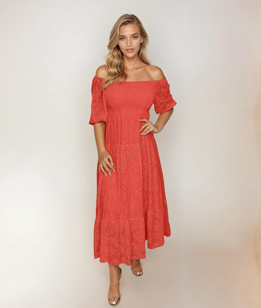 Robe Longue Femme Élégante en Dentelle Douce pour Mariage et Soirée 3