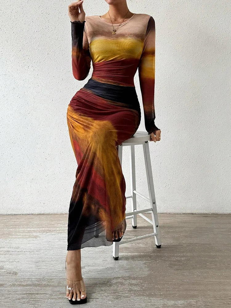 Robe Longue Femme Élégante en Tissu Léger pour l'Été 3