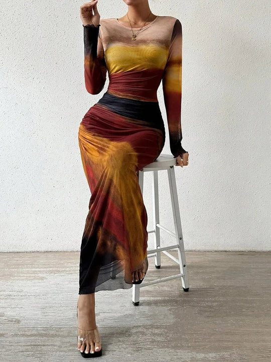 Robe Longue Femme Élégante en Tissu Léger pour l'Été 3