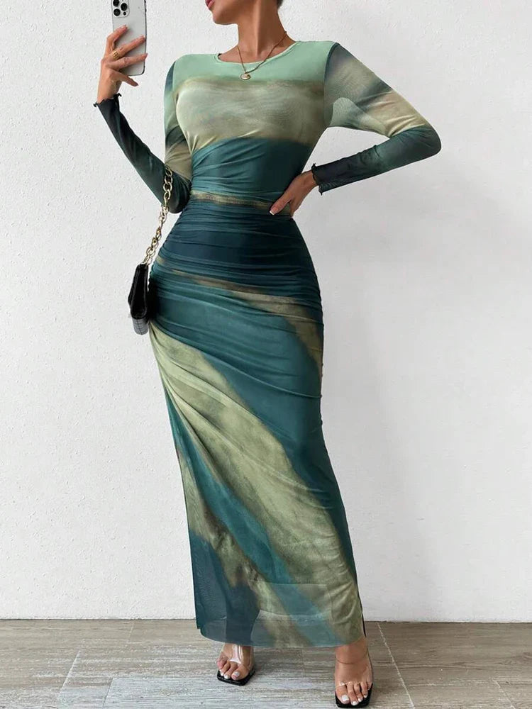 Robe Longue Femme Élégante en Tissu Léger pour l'Été 5