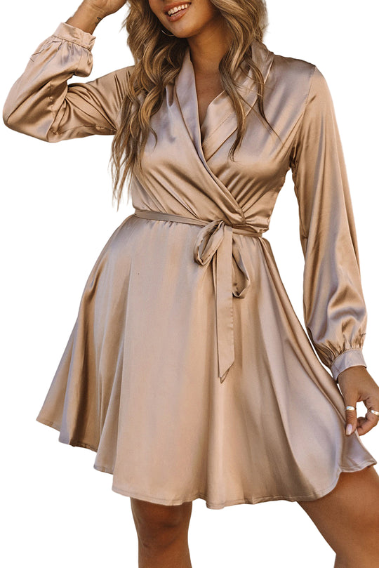 Robe Longue Femme Enveloppante Décolleté en V Pour Soirée 0