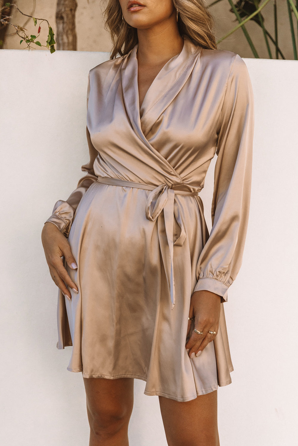 Robe Longue Femme Enveloppante Décolleté en V Pour Soirée 10