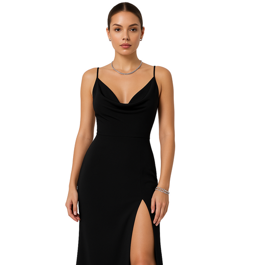 Robe Longue Femme Fente Latérale Élégante pour Soirée Été 0