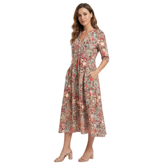 Robe Longue Femme Imprimé Floral Chic 0
