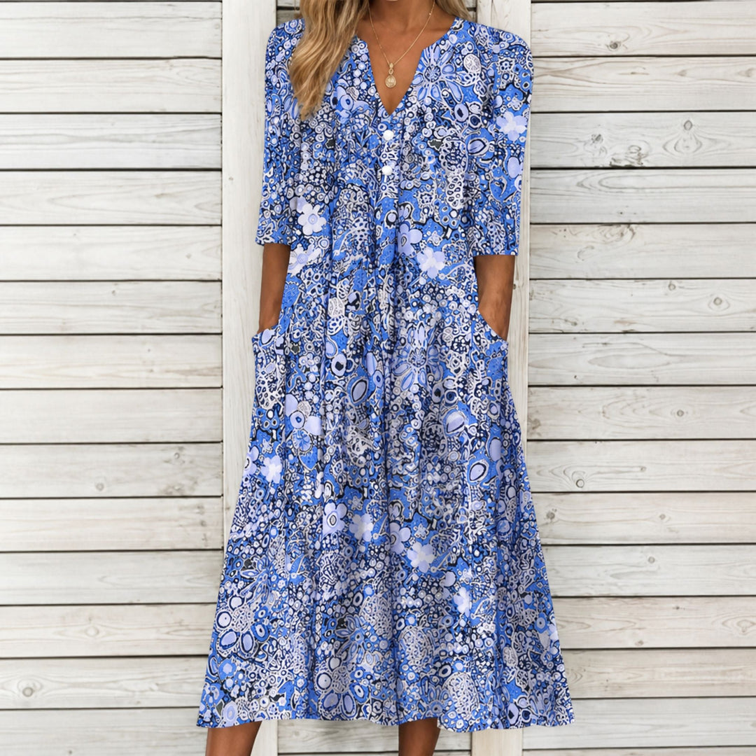 Robe Longue Femme Imprimé Floral Chic 1