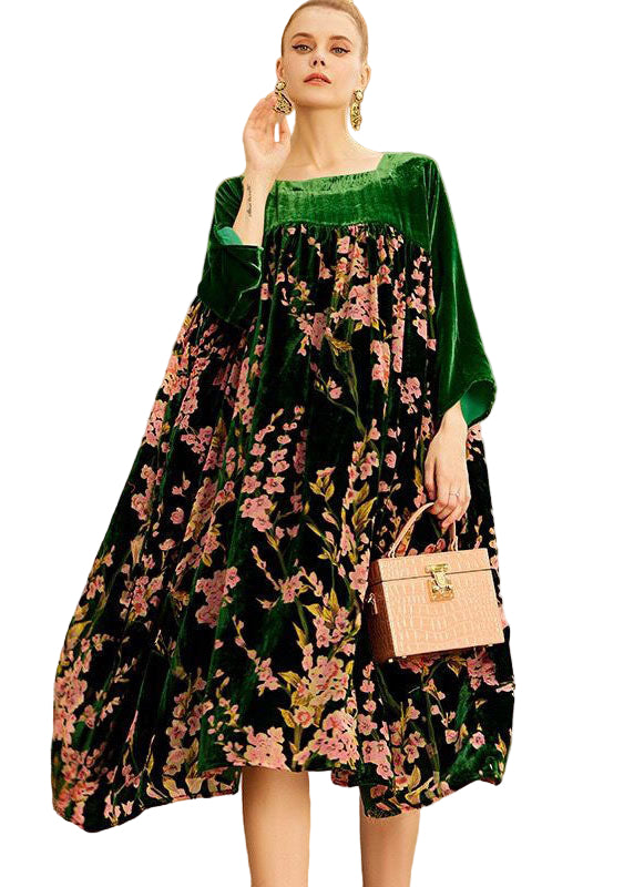 Robe Longue Femme Imprimée Patchwork 0