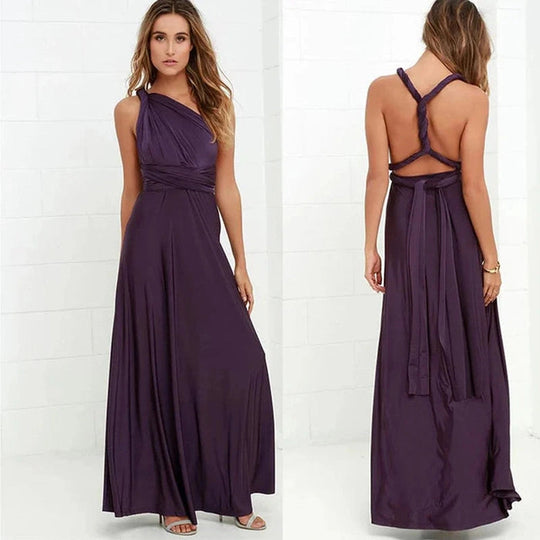 Robe Longue Femme Portefeuille Élastique Polyester Polyvalente 3