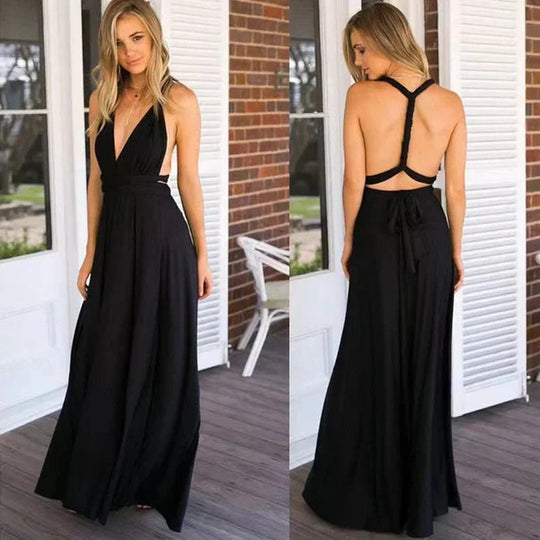 Robe Longue Femme Portefeuille Élastique Polyester Polyvalente 5