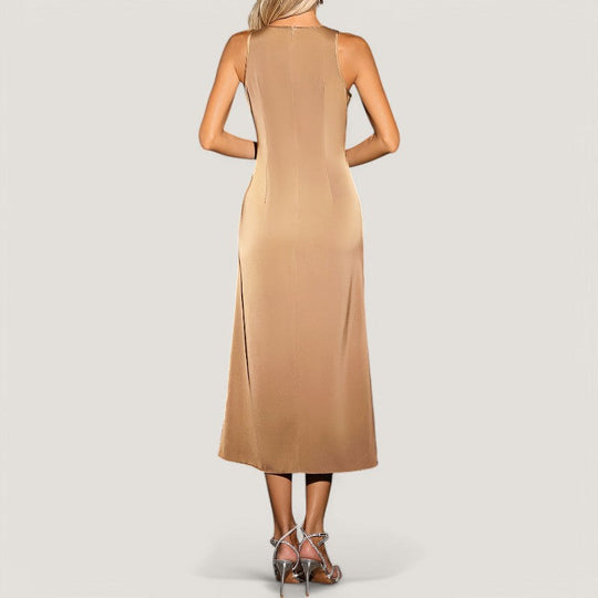 Robe Longue Femme Satin Fluide Maxi Été 4