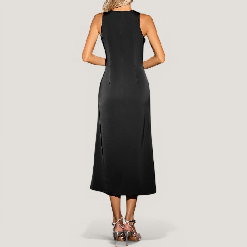 Robe Longue Femme Satin Fluide Maxi Été 9
