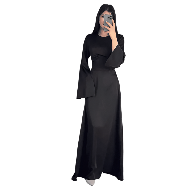Robe Longue Femme Satinée Pour Soirée Élégante 0