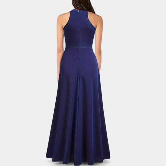 Robe Longue Femme Taille Haute Fendue Polyester pour Été 2