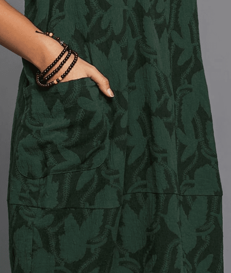 Robe Longue Femme Vintage Confortable en Polyester 1