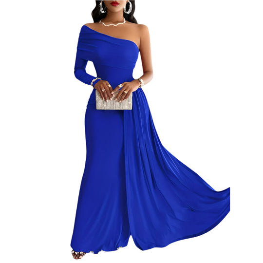 Robe Longue Femme à Épaule Dénudée Printemps Chic 0