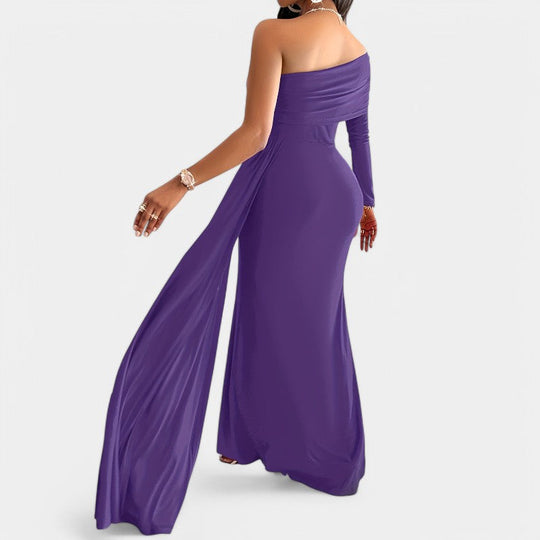 Robe Longue Femme à Épaule Dénudée Printemps Chic 1
