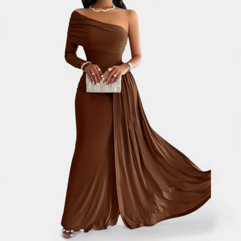Robe Longue Femme à Épaule Dénudée Printemps Chic 2