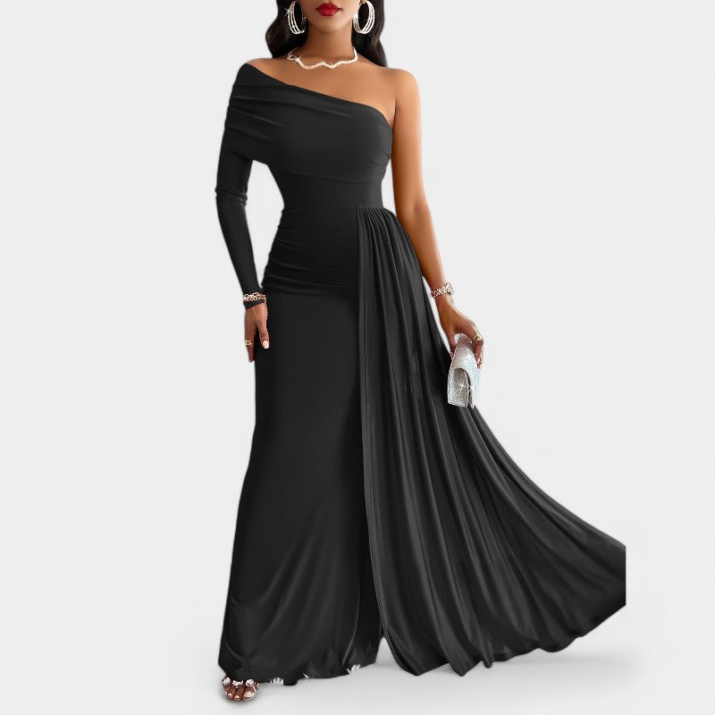 Robe Longue Femme à Épaule Dénudée Printemps Chic 5
