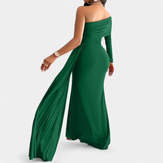 Robe Longue Femme à Épaule Dénudée Printemps Chic 6