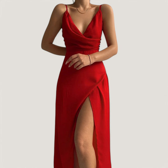 Robe Longue Maxi pour Femme en Coton Drapé 2