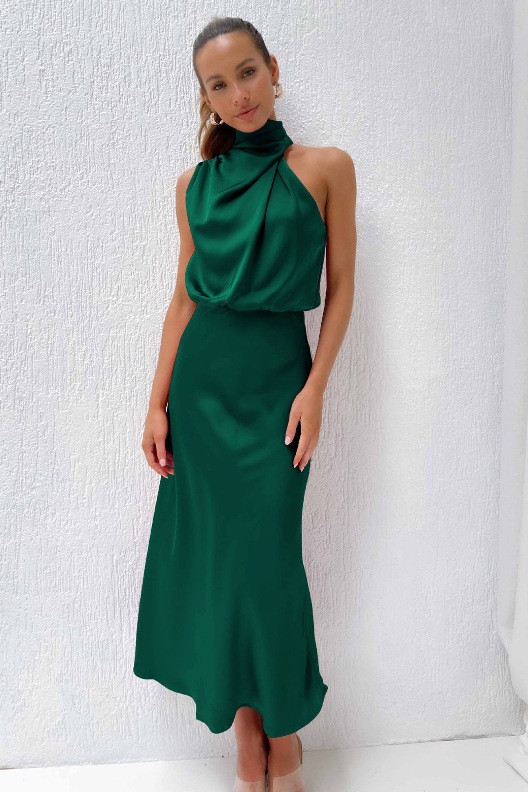 Robe Longue Satinée pour Femme Élégante 5