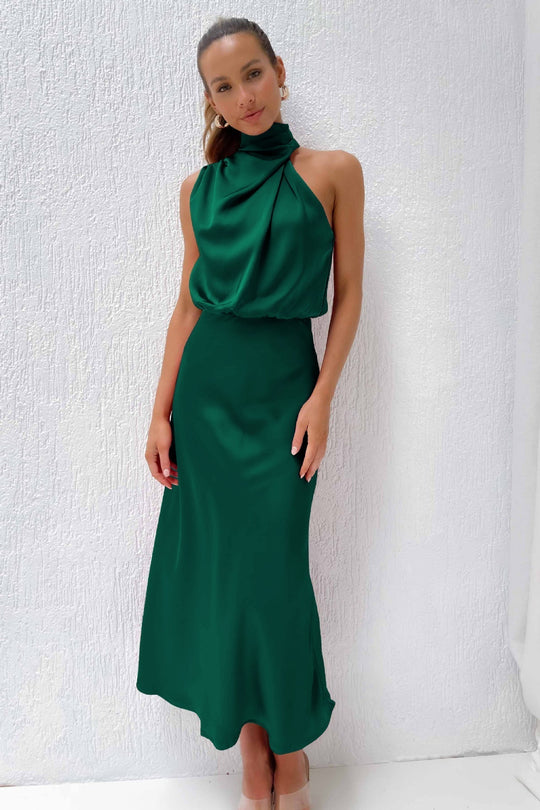 Robe Longue Satinée pour Femme Élégante 5
