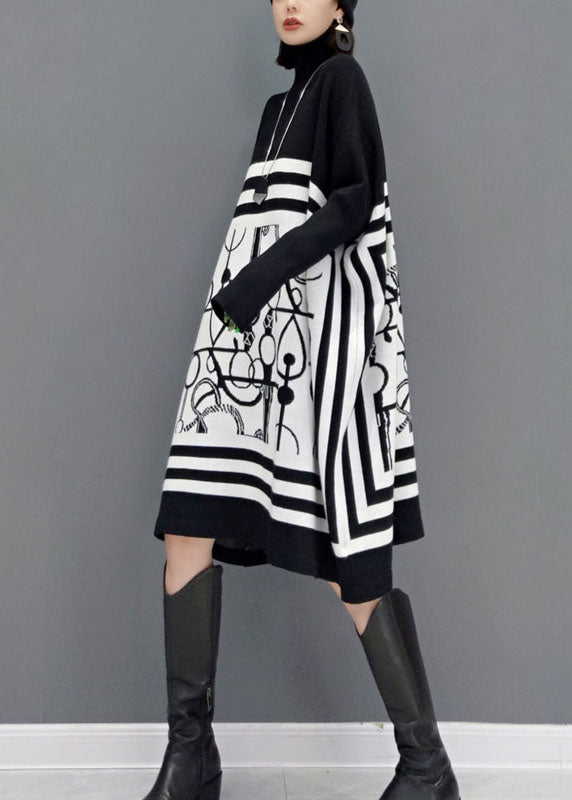 Robe Longue à Col Roulé Printemps Femme 3