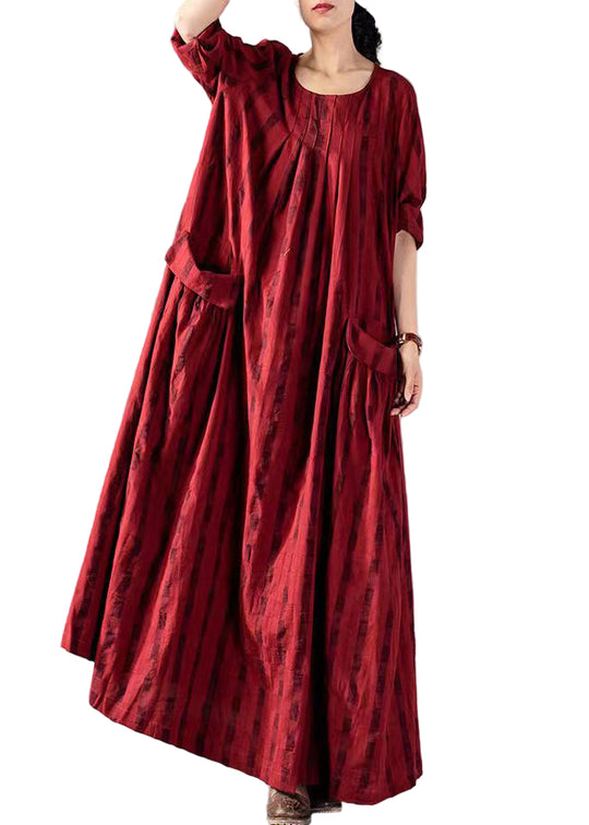 Robe Longue à Manches Longues avec Poches pour Femmes 0