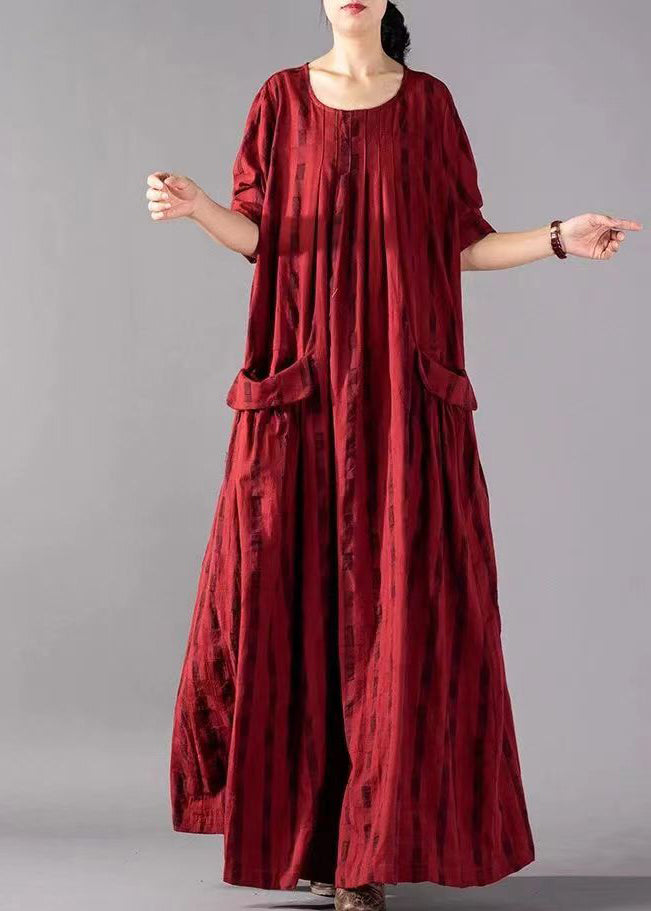 Robe Longue à Manches Longues avec Poches pour Femmes 1